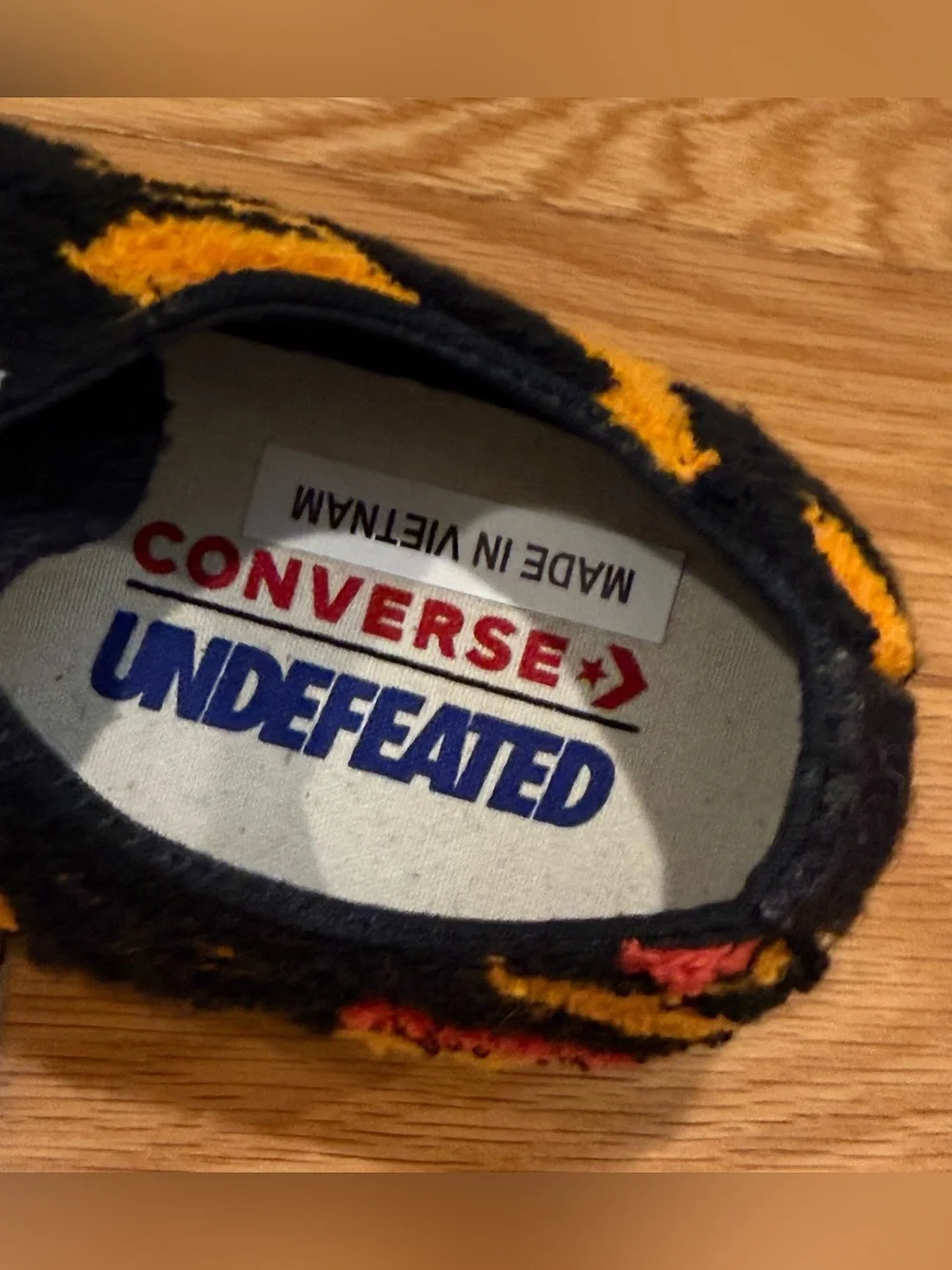 Converse Chuck Taylor 70 x UNDEFEATED Varsity Jacket Animal Print Low Top Size 4
